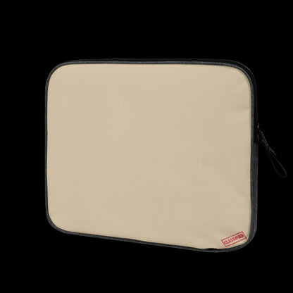 Soft-touch scratch-proof interior lining of the Blank Slate Tan tech sleeve for premium screen protection.